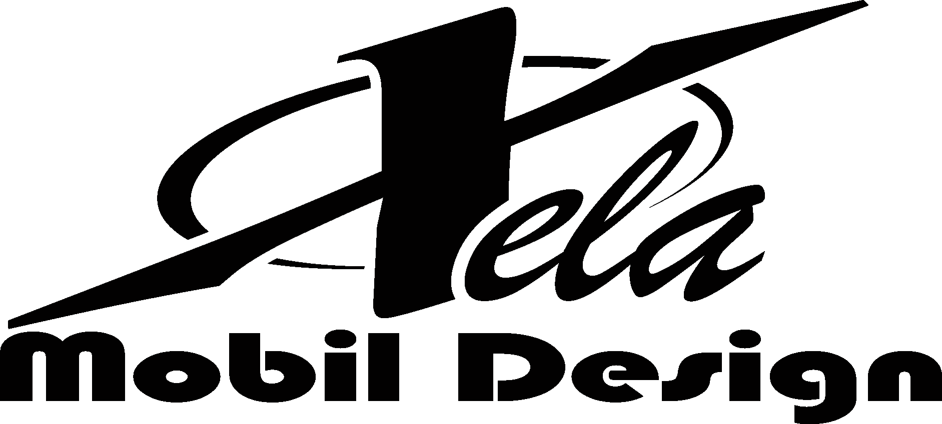 Xela Mobil Design Black Logo Vector Logo